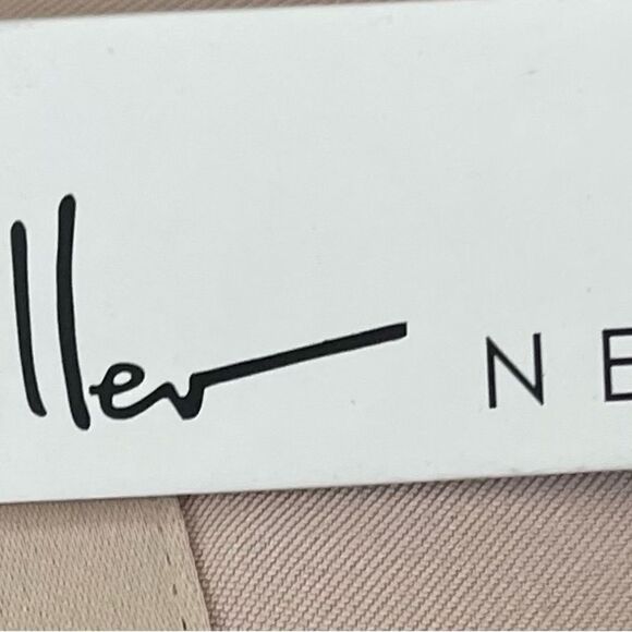 Nicole Miller Satin long sleeve Shirt with flap pockets on Chest SZ:Med Taupe - Picture 8 of 10